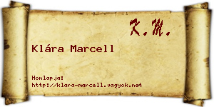 Klára Marcell névjegykártya