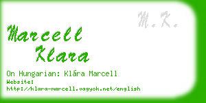 marcell klara business card