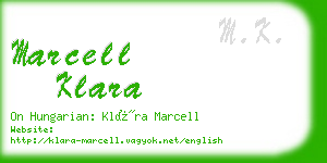 marcell klara business card